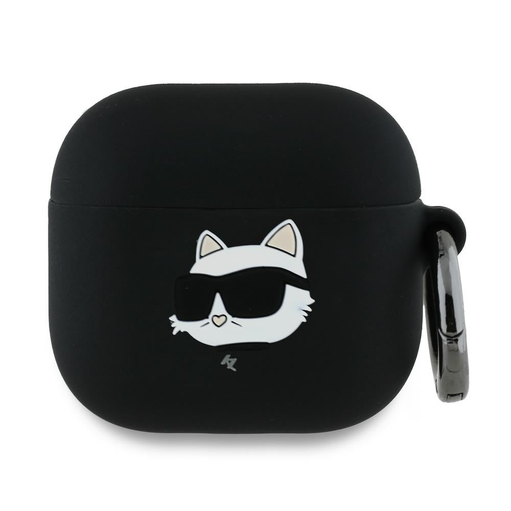 Capa Karl Lagerfeld 3D Choupette's Head para Apple AirPods 4, Preta