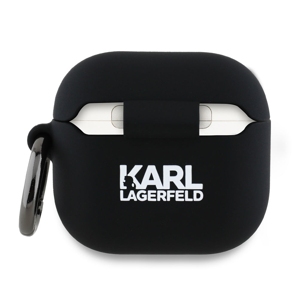 Capa Karl Lagerfeld 3D Choupette's Head para Apple AirPods 4, Preta