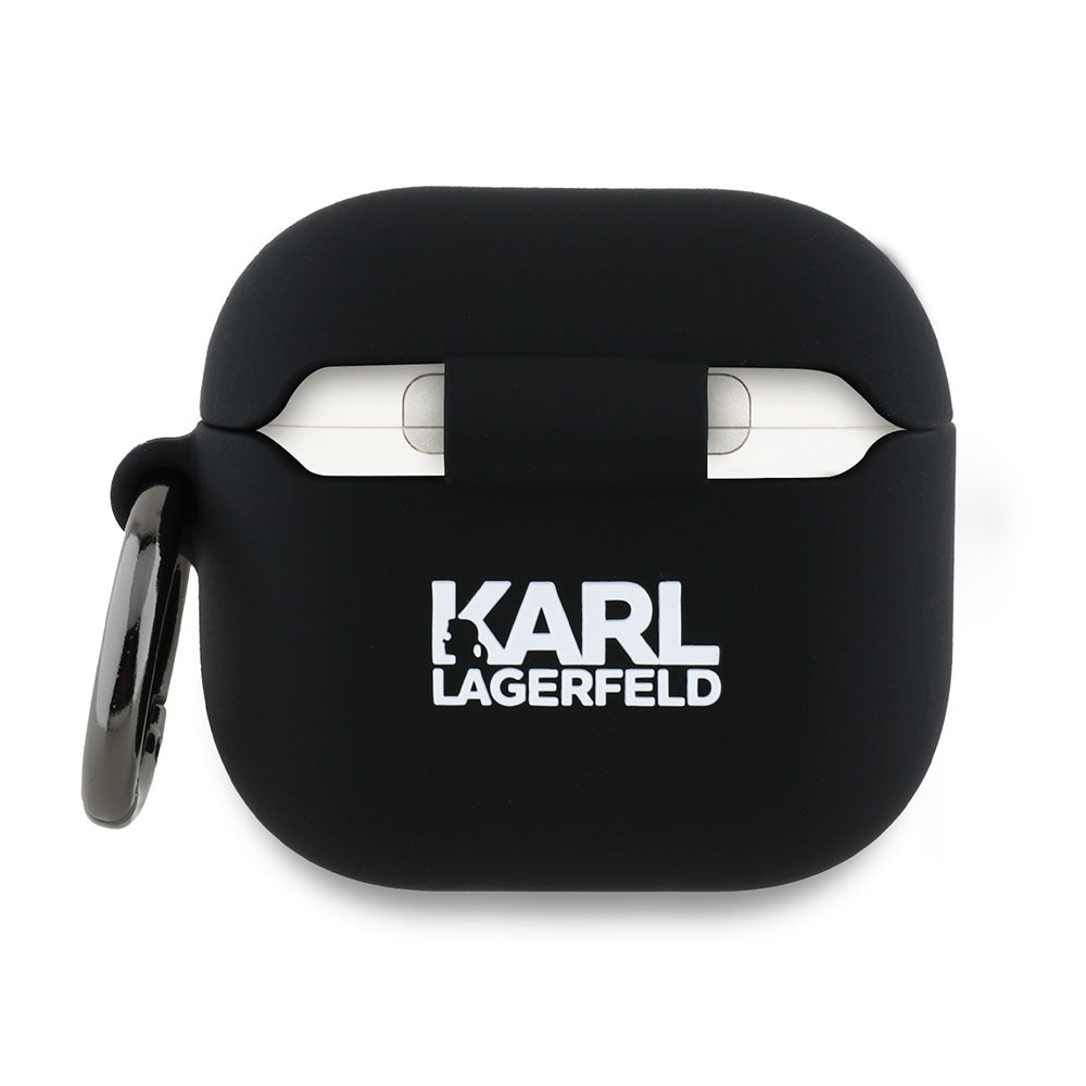 Capa Karl Lagerfeld 3D Karl's Head para Apple AirPods 4, Preta