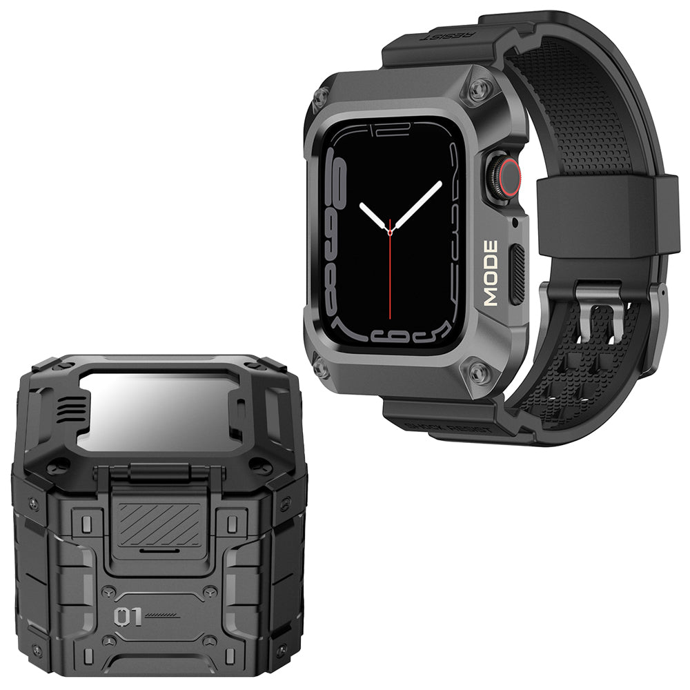 Curea Lito RuggedArmor para Apple Watch 44mm Series, Cinzento