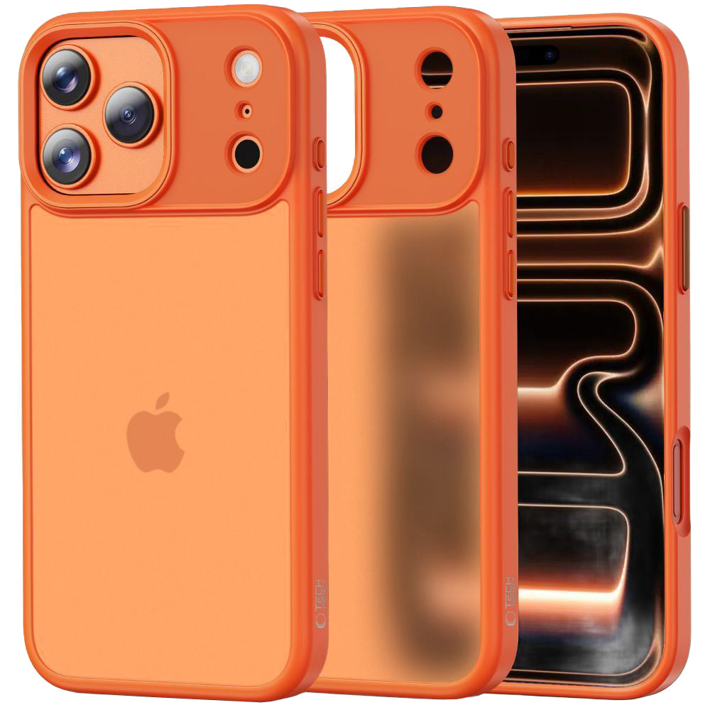 Capa para Apple iPhone 17 Pro, Tech-Protect, Magmat, Laranja Fosco