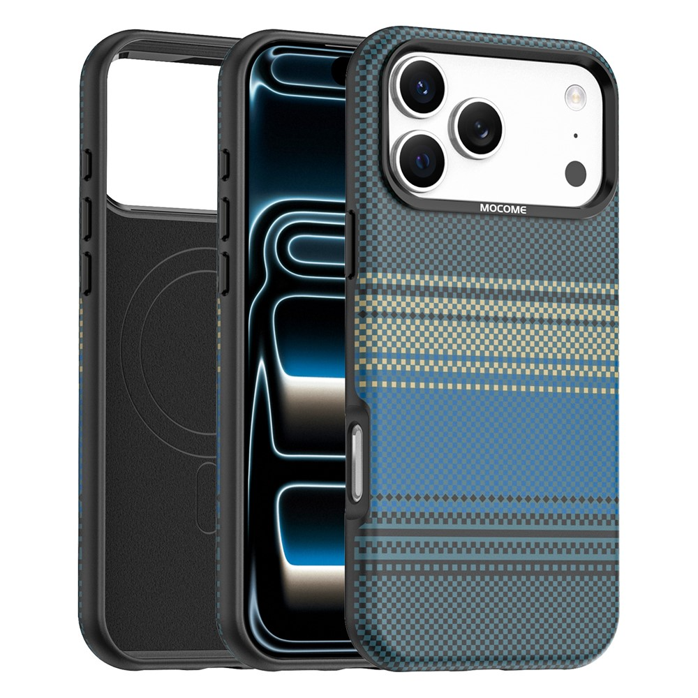 Capa MagSafe para Apple iPhone 17 Pro Max, OEM, Gradient Rainbow, Azul Marinho
