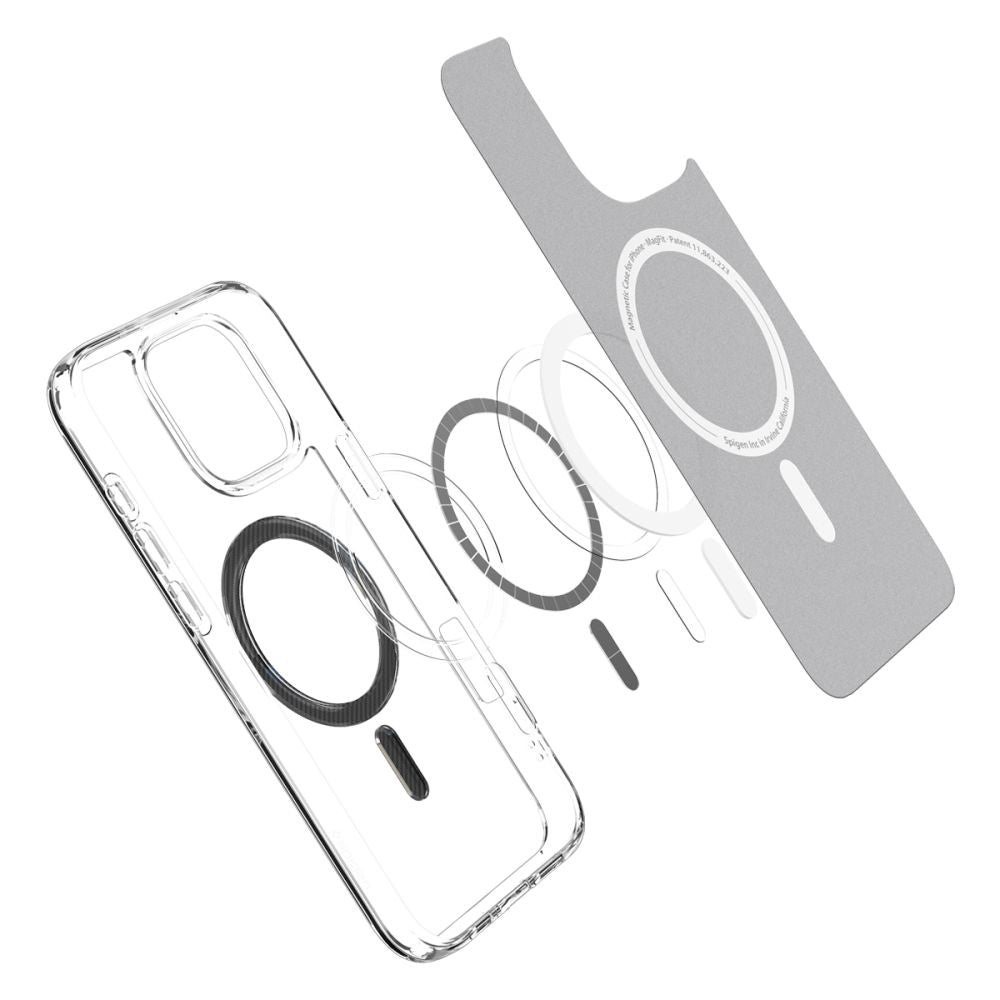 Capa MagSafe para Apple iPhone 16 Pro, Spigen, Ultra Hybrid Carbon, Cinza ACS08131