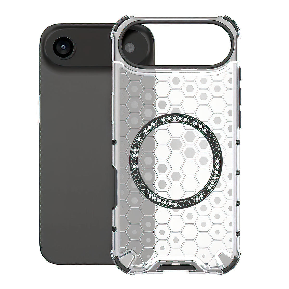 MagSafe Case for Apple iPhone 17 Air, Techsuit, HoneyComb Shield, White