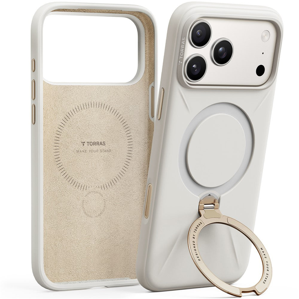 Capa MagSafe para Apple iPhone 17 Pro, Torras, QPRO Silicone, Branca