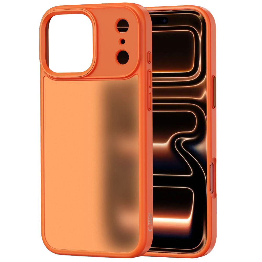 Capa para Apple iPhone 17 Pro, Tech-Protect, Magmat, Laranja Fosco