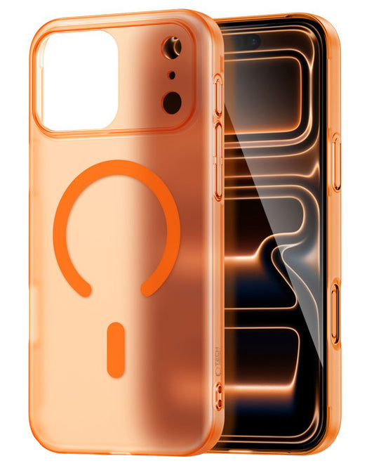 Capa MagSafe para Apple iPhone 17 Pro, Tech-Protect, MagSlim, Laranja Fosco