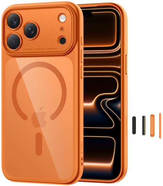Capa MagSafe para Apple iPhone 17 Pro, Tech-Protect, MagPeak, Laranja
