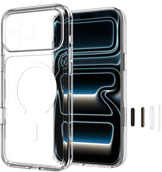 Capa MagSafe para Apple iPhone 18 Pro / 17 Pro, Tech-Protect, Flexair Hybrid CC, Transparente