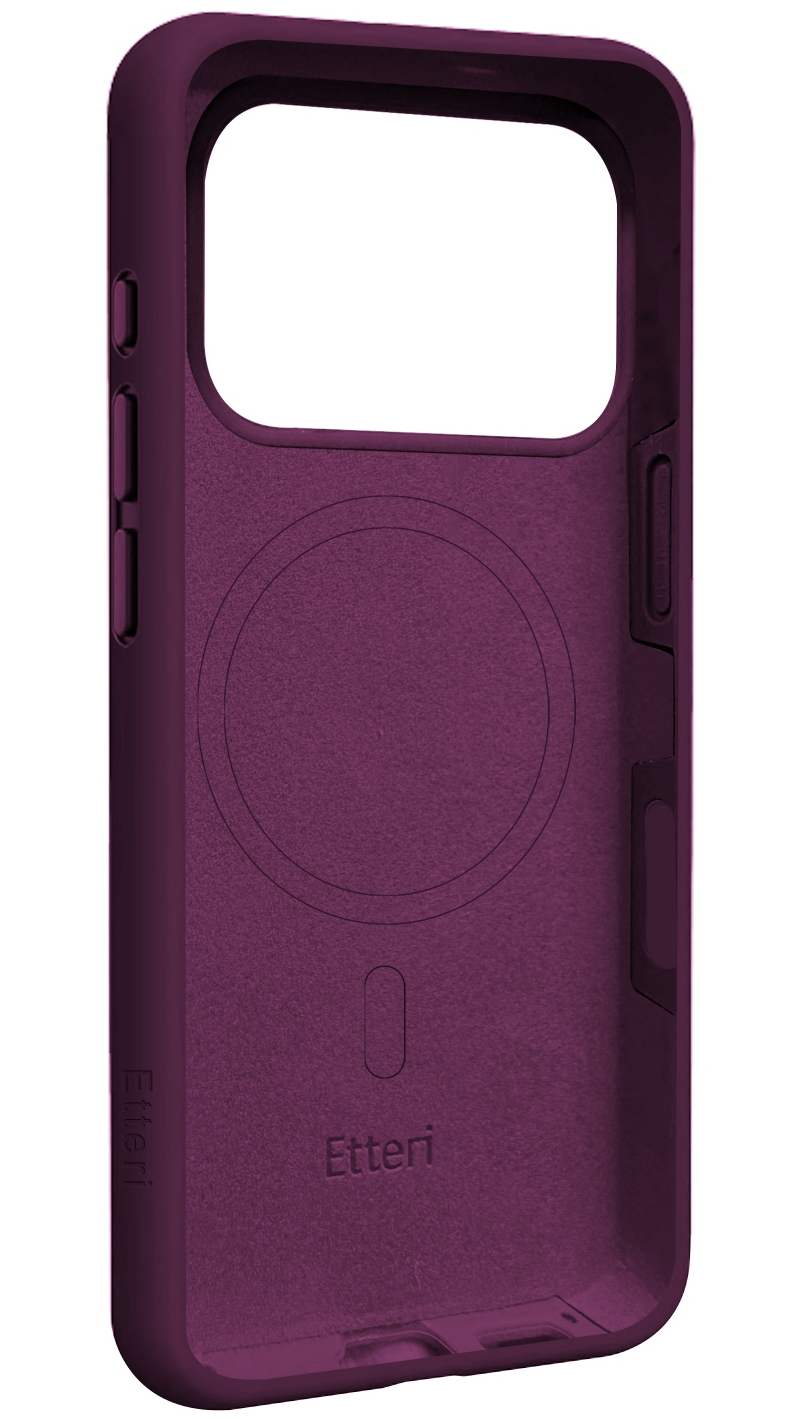 Capa MagSafe para Apple iPhone 18 Pro Max / 17 Pro Max, Etteri, Silicone Mag, Vinho