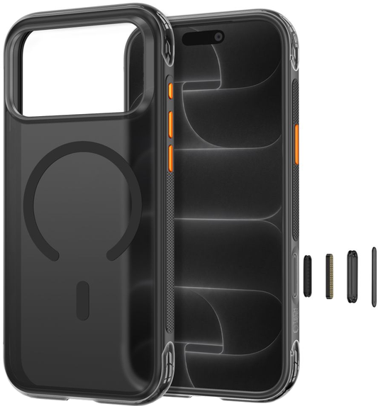 Capa MagSafe para Apple iPhone 18 Pro / 17 Pro, Tech-Protect, MagAir CC, Preto Fosco