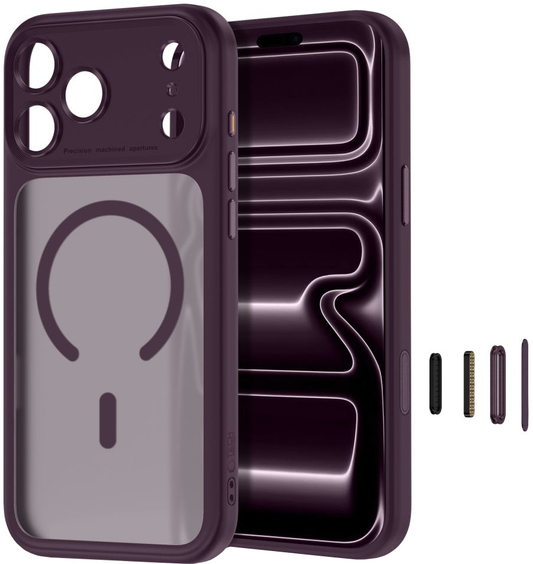 Capa MagSafe para Apple iPhone 18 Pro Max / 17 Pro Max, Tech-Protect, MagPeak CC, Vinho Fosco