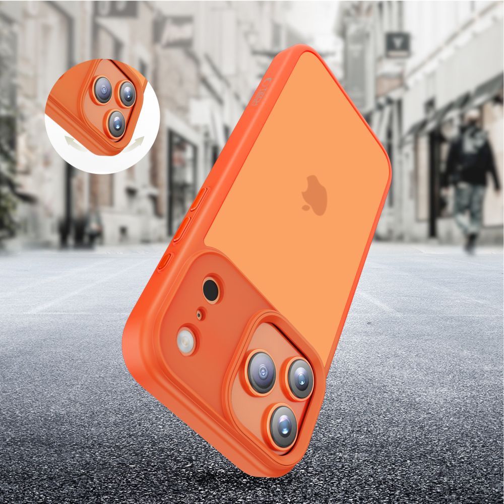 Capa para Apple iPhone 17 Pro, Tech-Protect, Magmat, Laranja Fosco