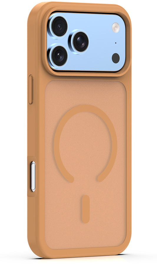 Capa MagSafe para Apple iPhone 18 Pro Max / 17 Pro Max, OEM, Mag Matt Big Hole, Castanha
