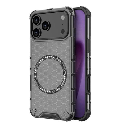 Capa MagSafe para Apple iPhone 17 Pro Max, Techsuit, HoneyComb Shield, Preta