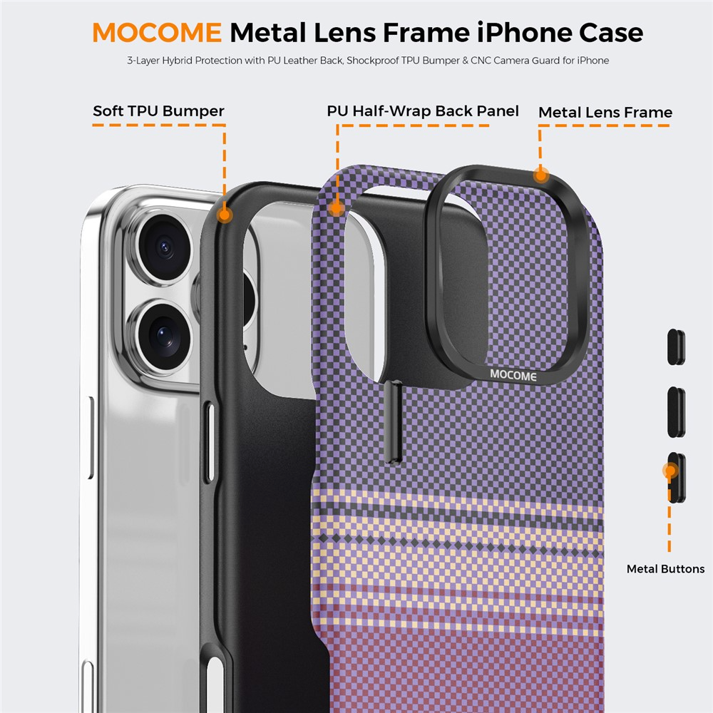 Capa MagSafe para Apple iPhone 16 Pro Max, OEM, Gradient Rainbow, Roxo
