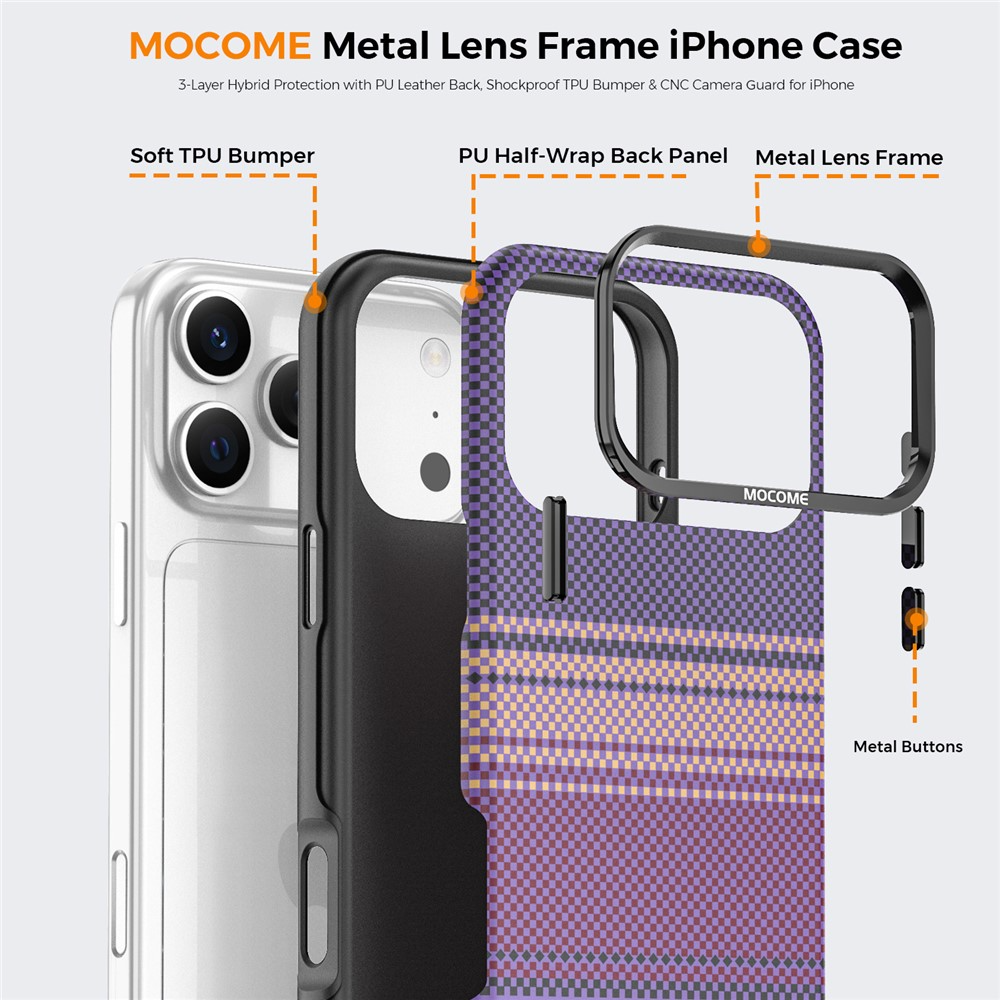 Capa MagSafe para Apple iPhone 17 Pro, OEM, Gradient Rainbow, Roxo