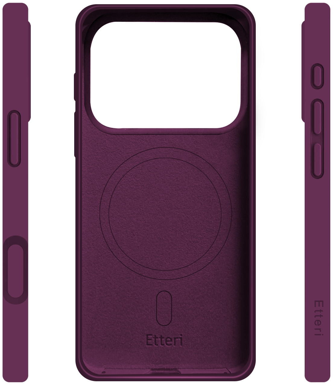 Capa MagSafe para Apple iPhone 18 Pro Max / 17 Pro Max, Etteri, Silicone Mag, Vinho