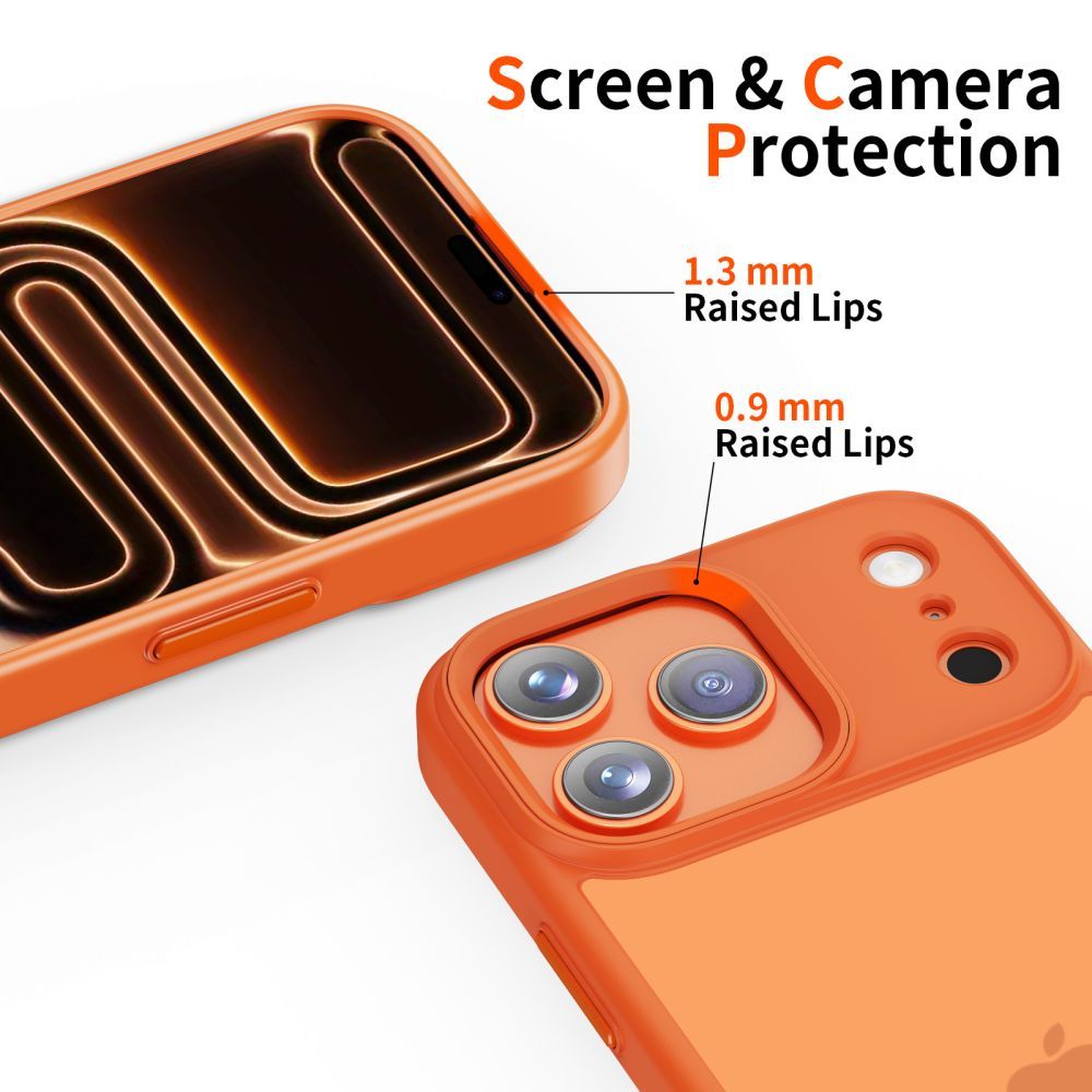 Capa para Apple iPhone 17 Pro, Tech-Protect, Magmat, Laranja Fosco