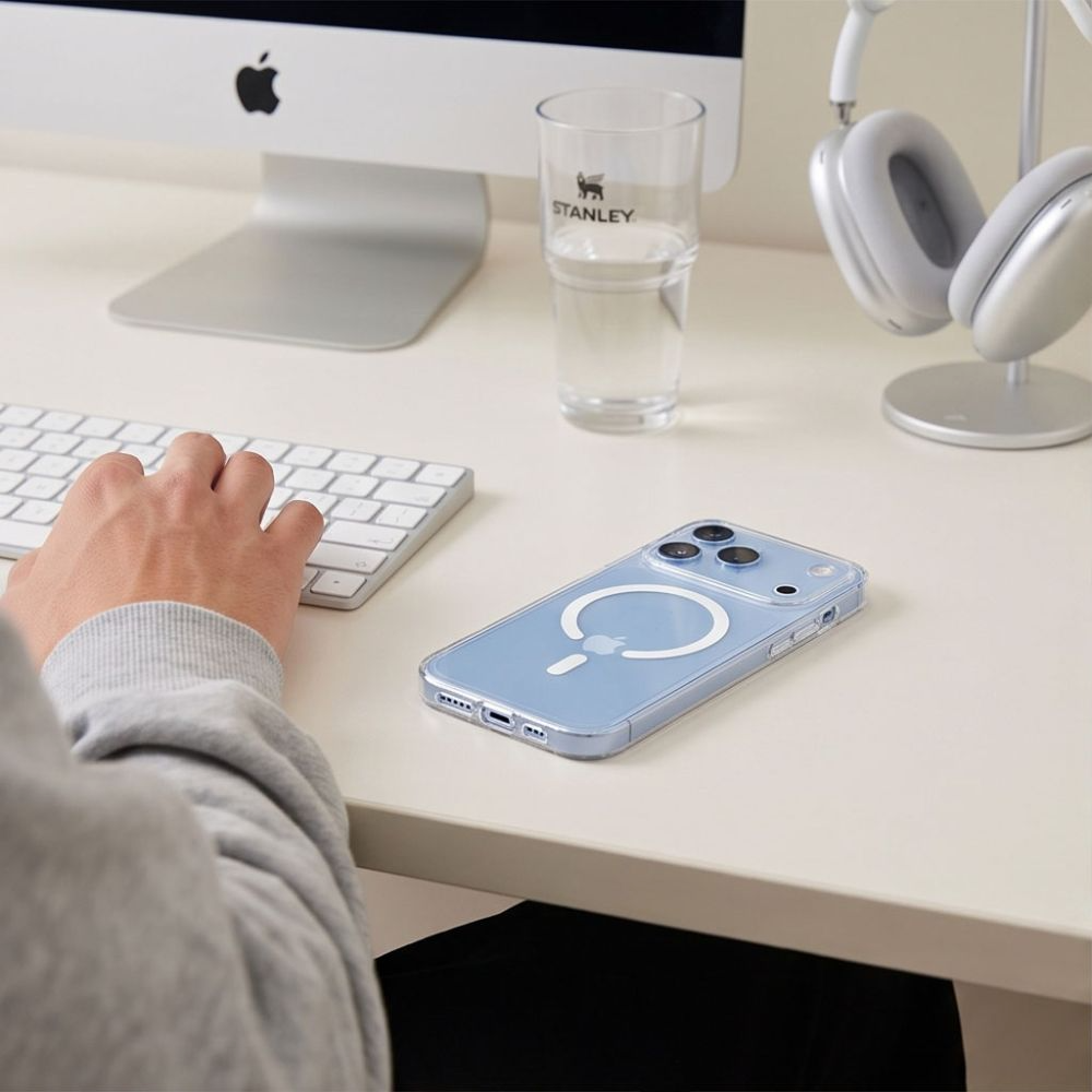 Capa MagSafe para Apple iPhone 18 Pro / 17 Pro, Tech-Protect, Flexair, Transparente