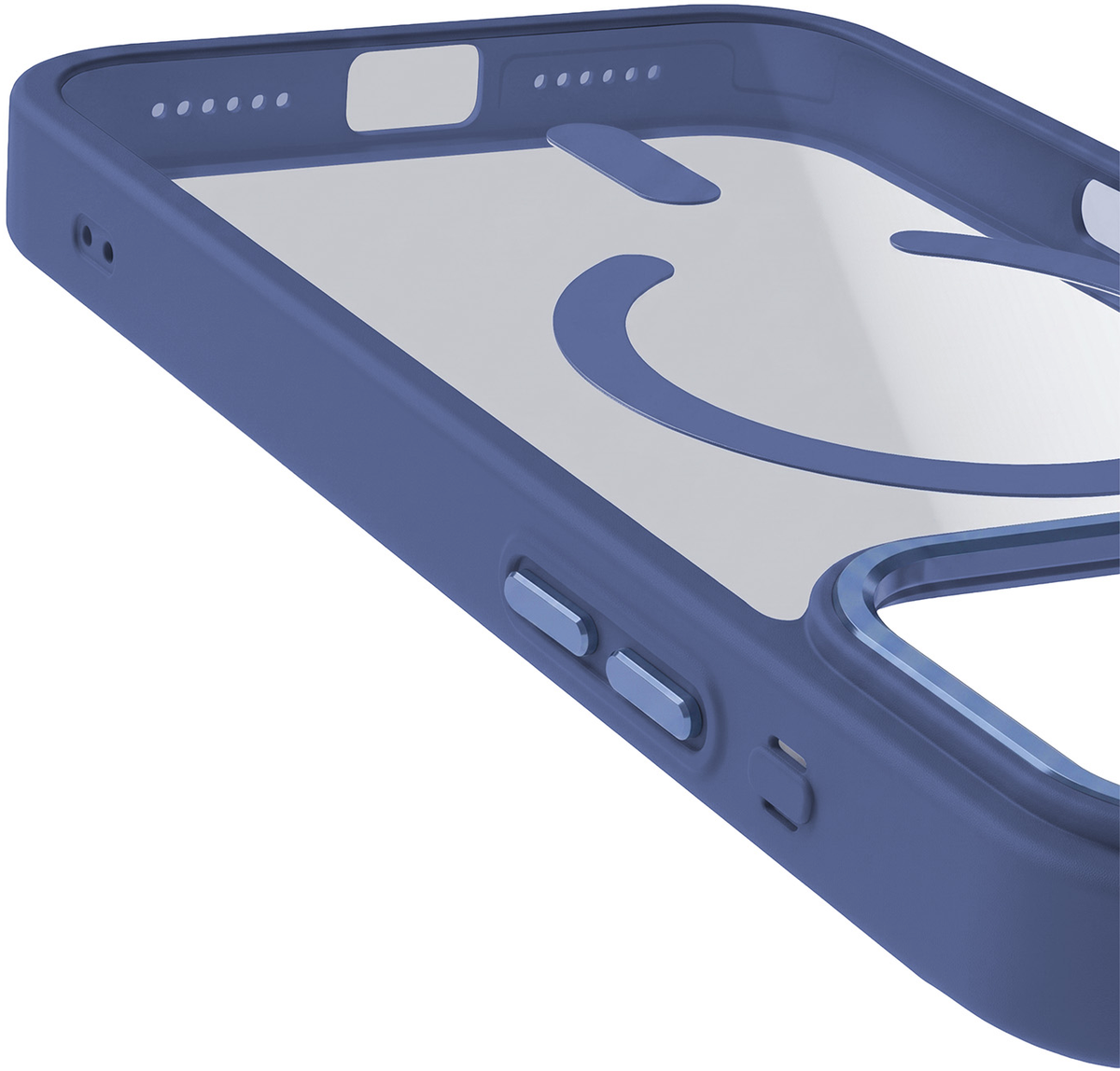 Capa MagSafe para Apple iPhone 18 Pro Max / 17 Pro Max, OEM, Cor Clear Mag, Azul