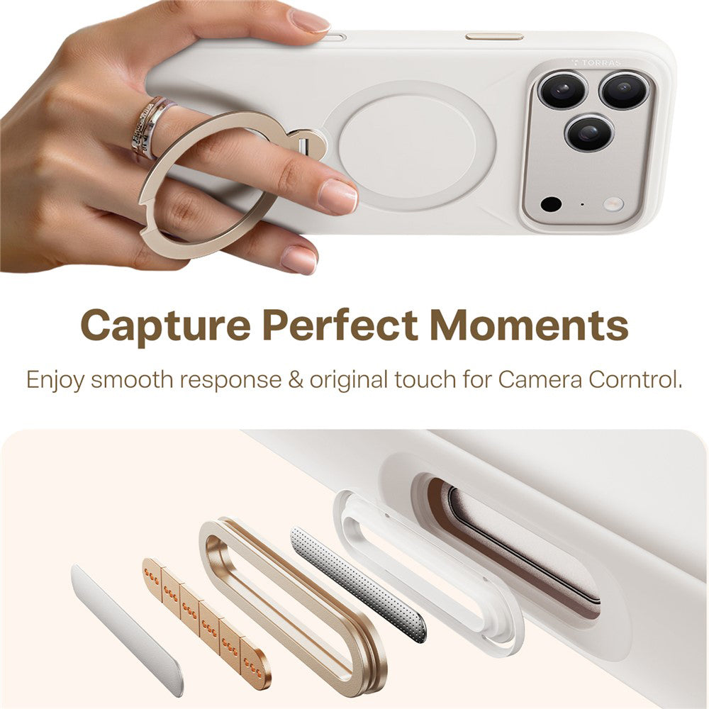 Capa MagSafe para Apple iPhone 17 Pro Max, Torras, QPRO Silicone, Branca