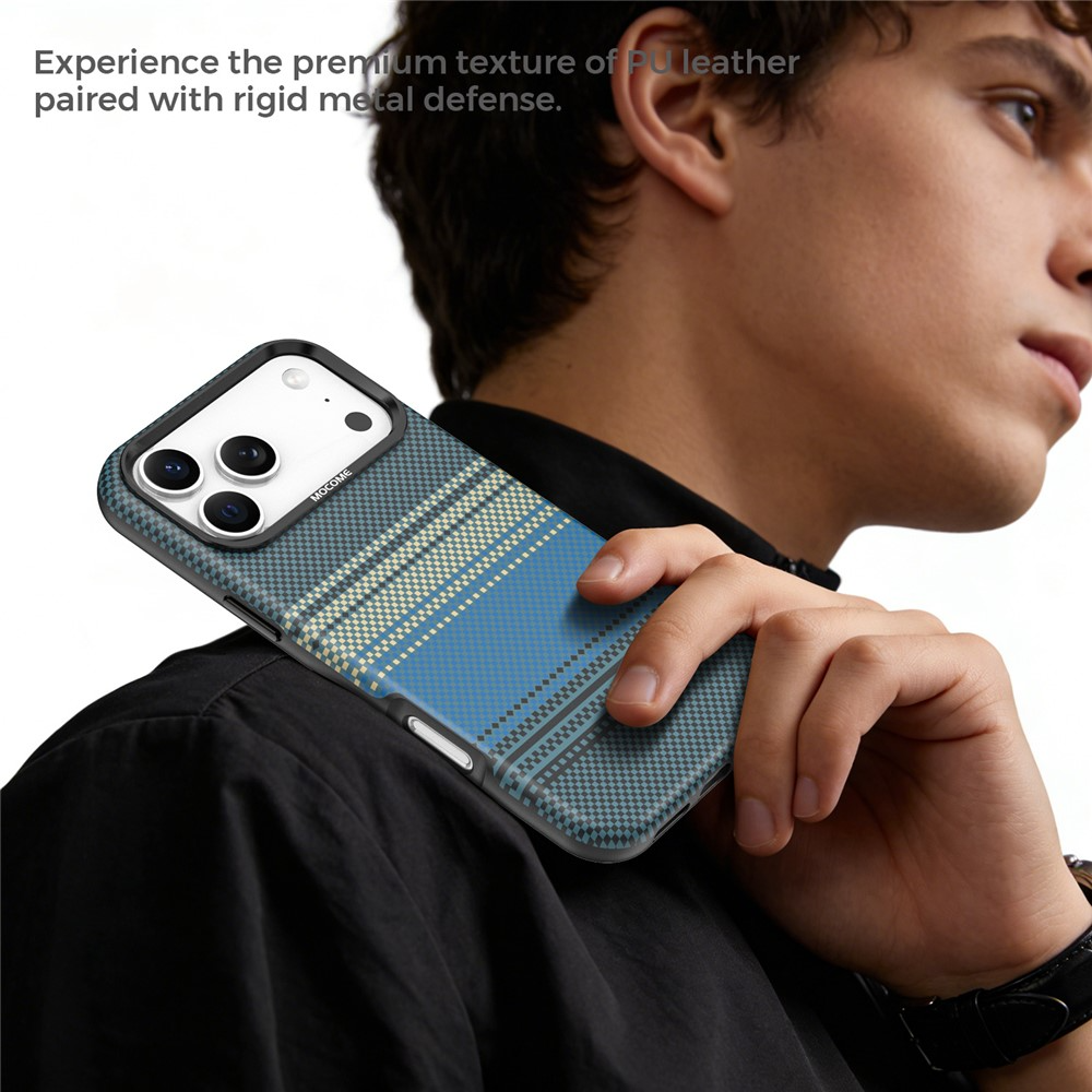Capa MagSafe para Apple iPhone 17 Pro Max, OEM, Gradient Rainbow, Azul Marinho