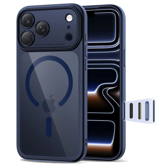 Capa MagSafe para Apple iPhone 17 Pro Max, Tech-Protect, MagPeak, Azul-marinho