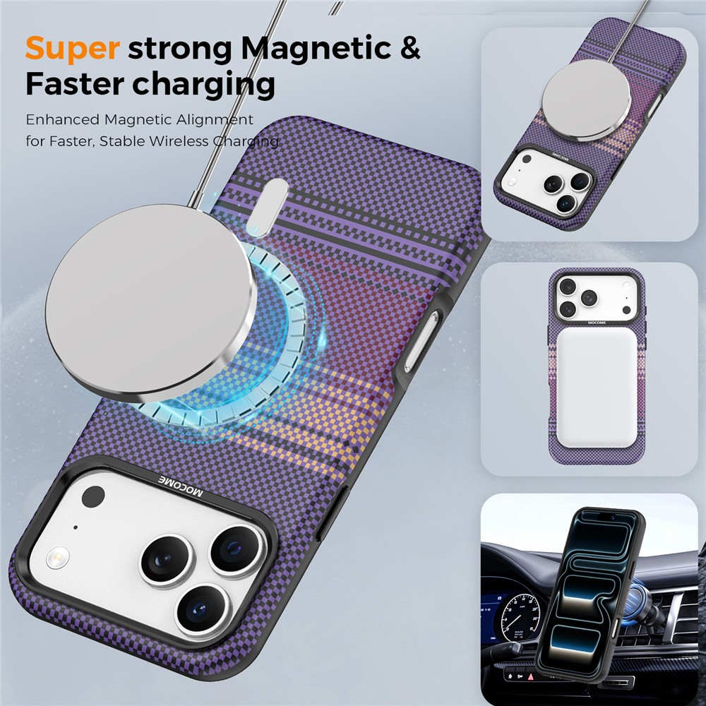 Capa MagSafe para Apple iPhone 17 Pro Max, OEM, Gradient Rainbow, Roxo