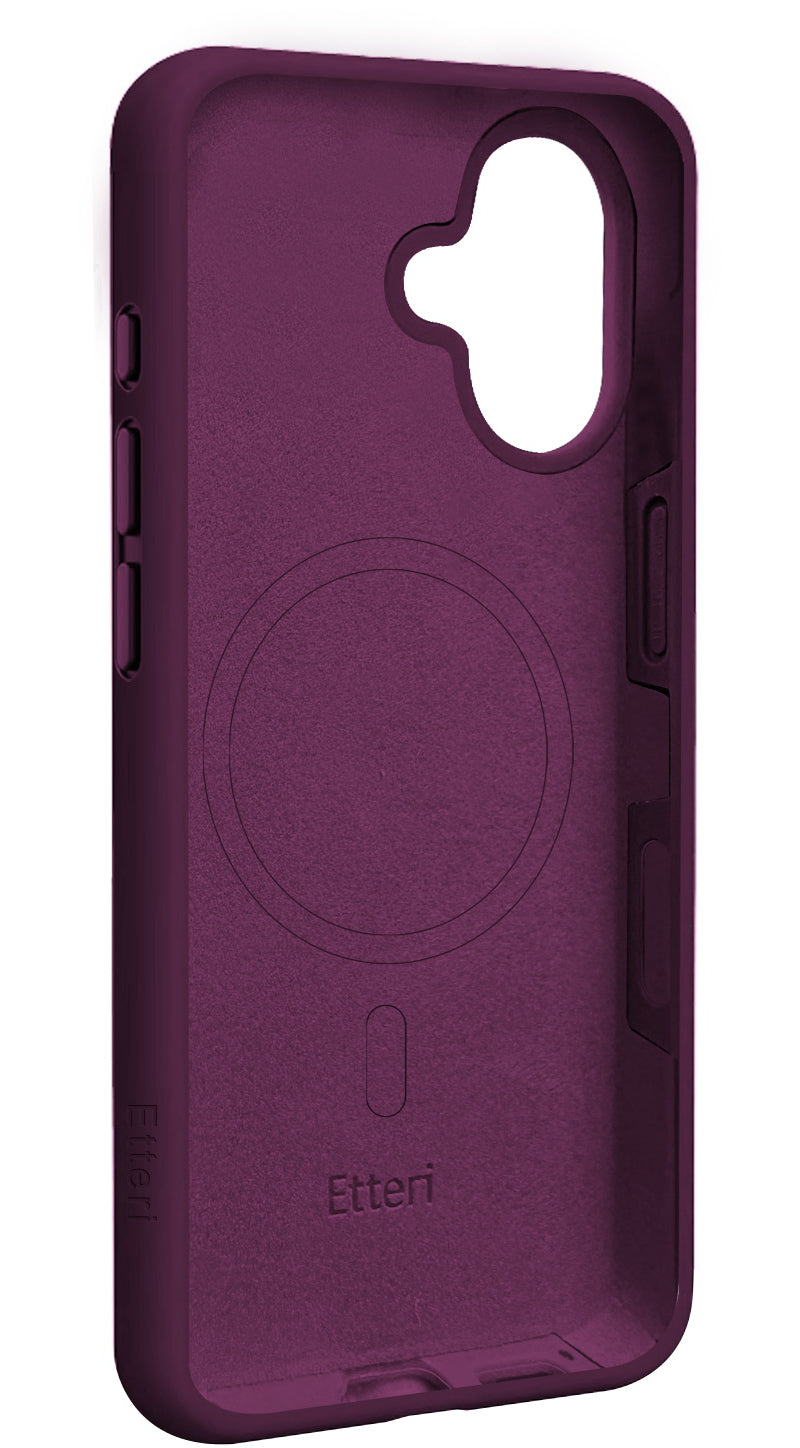 Capa MagSafe para Apple iPhone 17, Etteri, Silicone Mag, Vinho