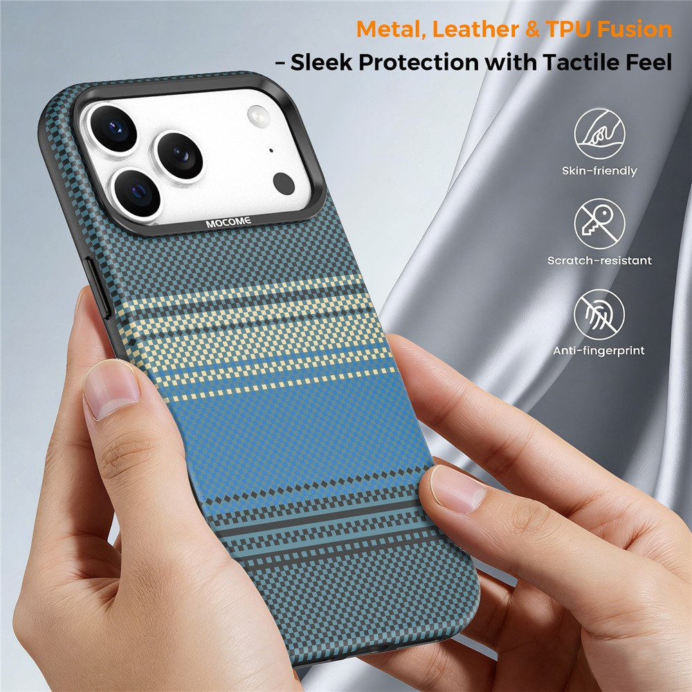 Capa MagSafe para Apple iPhone 17 Pro Max, OEM, Gradient Rainbow, Azul Marinho
