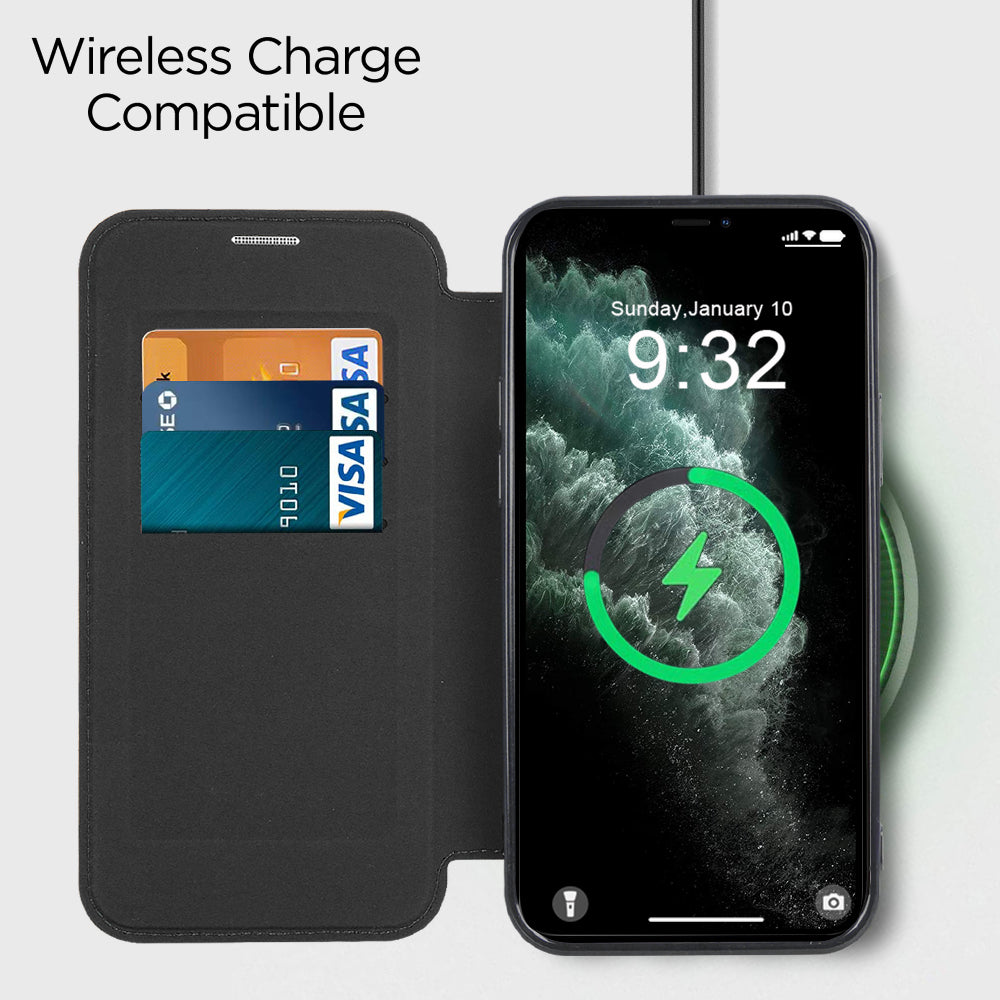 Capa MagSafe para Apple iPhone 11 Pro Max, Techsuit, SmartMag Book, Preta
