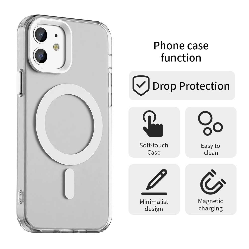 Capa MagSafe para Apple iPhone 12 / 12 Pro, Techsuit, CandyCase, Branca