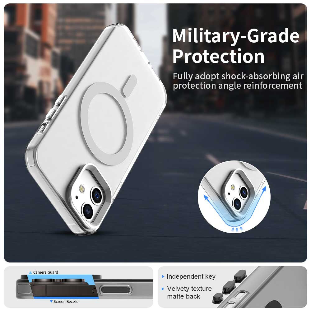 Capa MagSafe para Apple iPhone 12 / 12 Pro, Techsuit, CandyCase, Branca