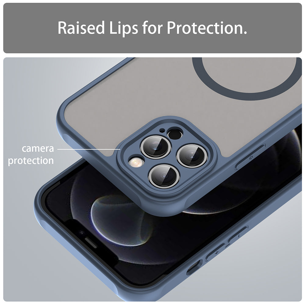 Capa MagSafe para Apple iPhone 12 Pro Max, Techsuit, HaloFrost II, Azul Marinho
