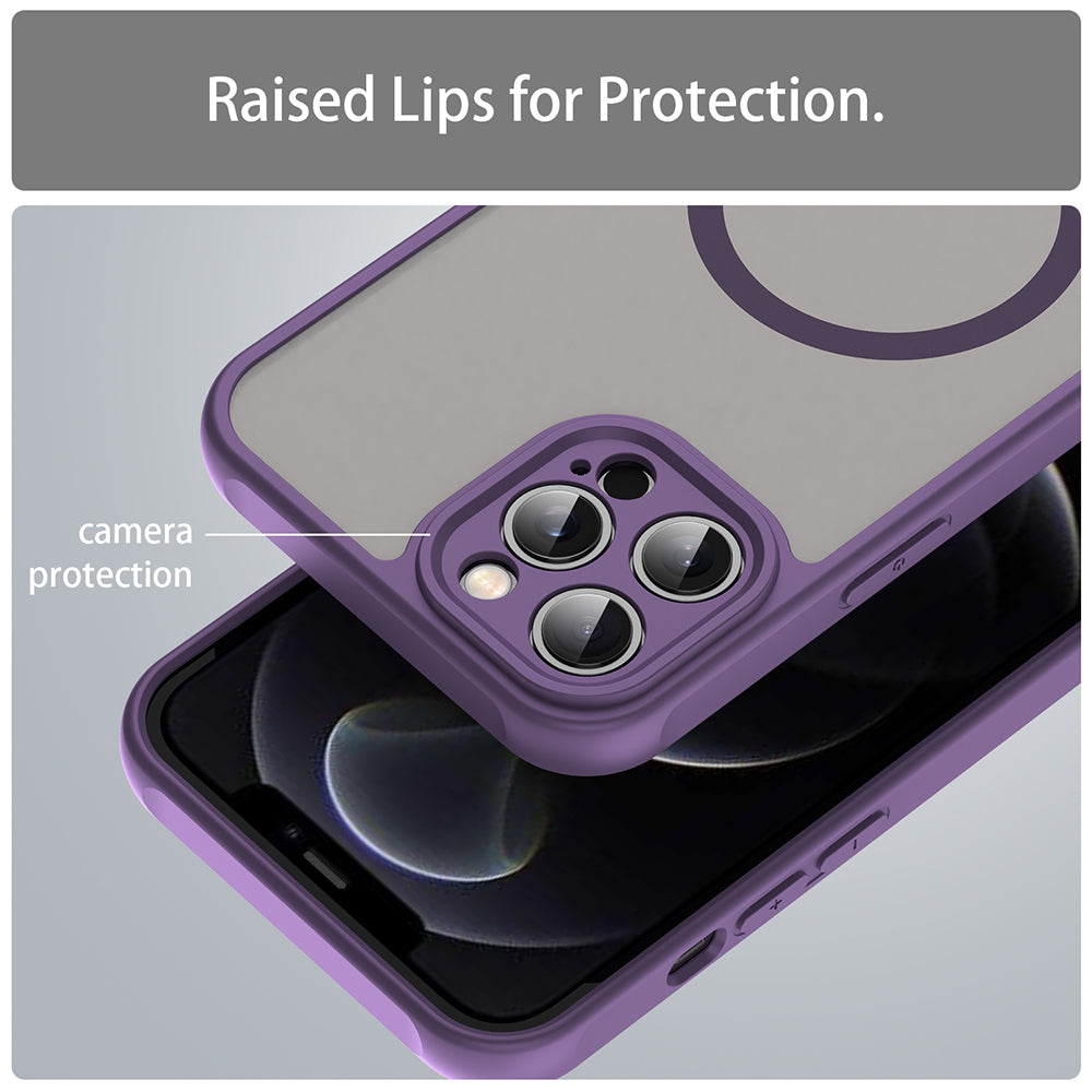 Capa MagSafe para Apple iPhone 12 Pro Max, Techsuit, HaloFrost II, Roxo