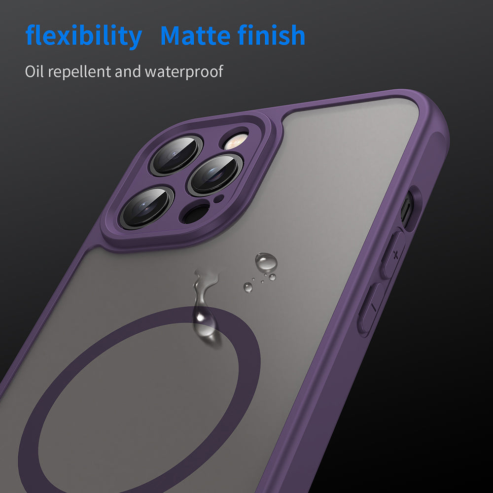 Capa MagSafe para Apple iPhone 12 Pro Max, Techsuit, HaloFrost II, Roxo