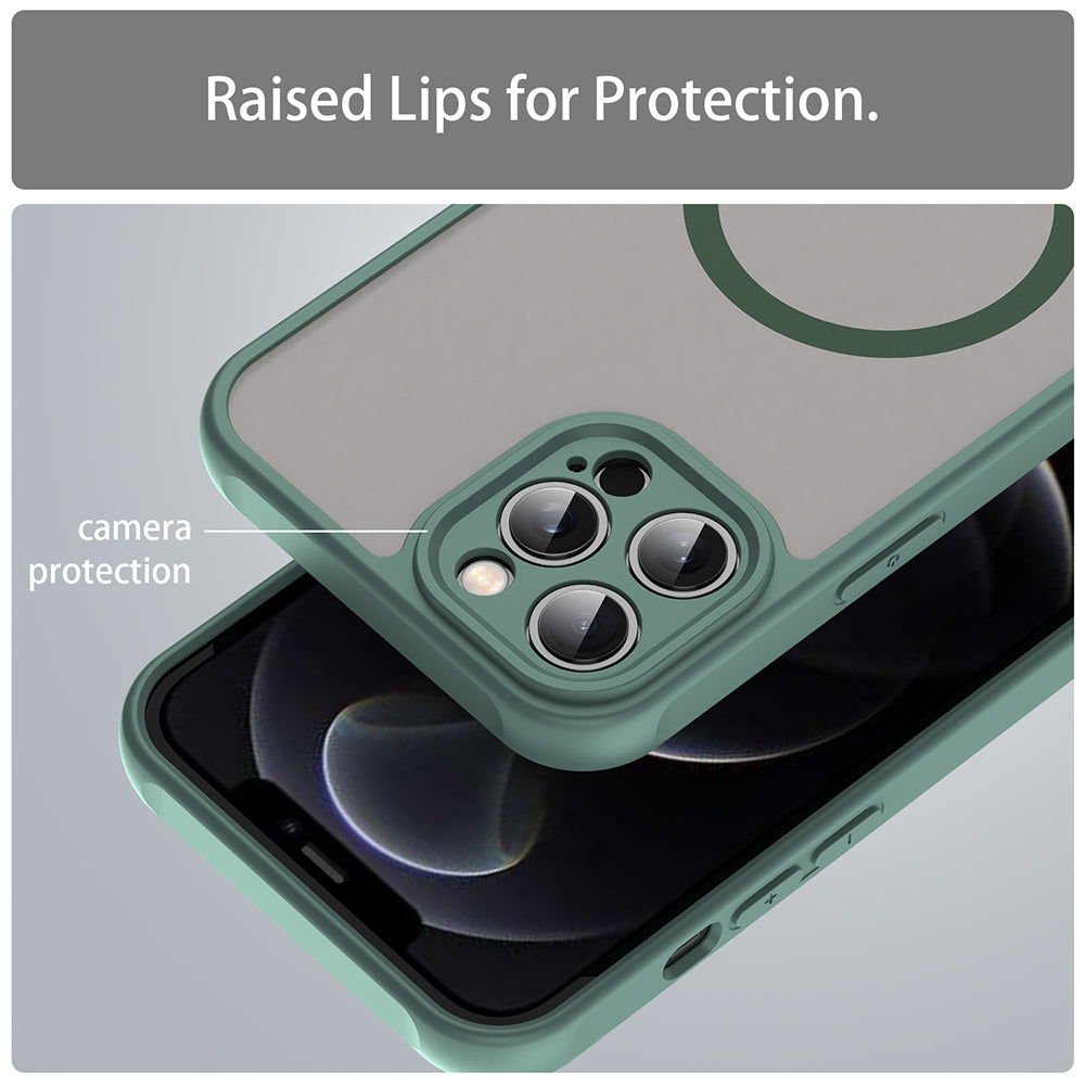 Capa MagSafe para Apple iPhone 12 Pro Max, Techsuit, HaloFrost II, Verde