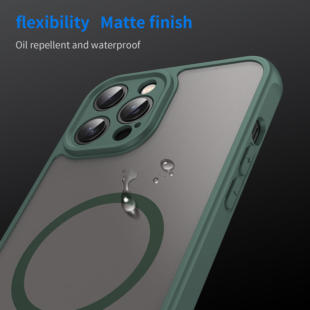 Capa MagSafe para Apple iPhone 12 Pro Max, Techsuit, HaloFrost II, Verde