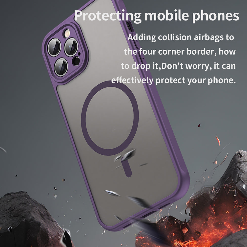 Capa MagSafe para Apple iPhone 12 Pro, Techsuit, HaloFrost II, Roxo