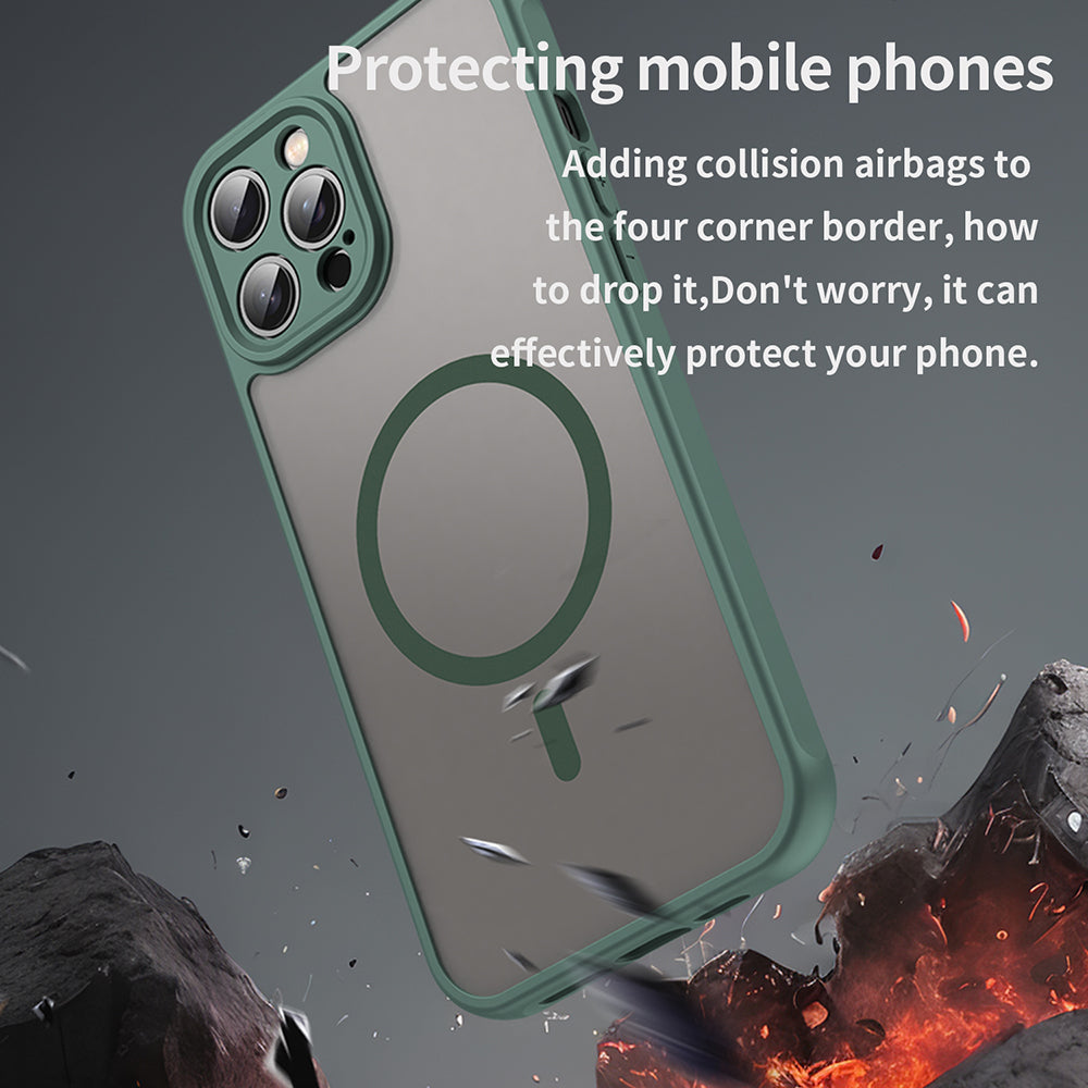 Capa MagSafe para Apple iPhone 12 Pro, Techsuit, HaloFrost II, Verde