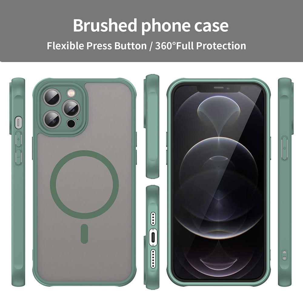 Capa MagSafe para Apple iPhone 12 Pro, Techsuit, HaloFrost II, Verde