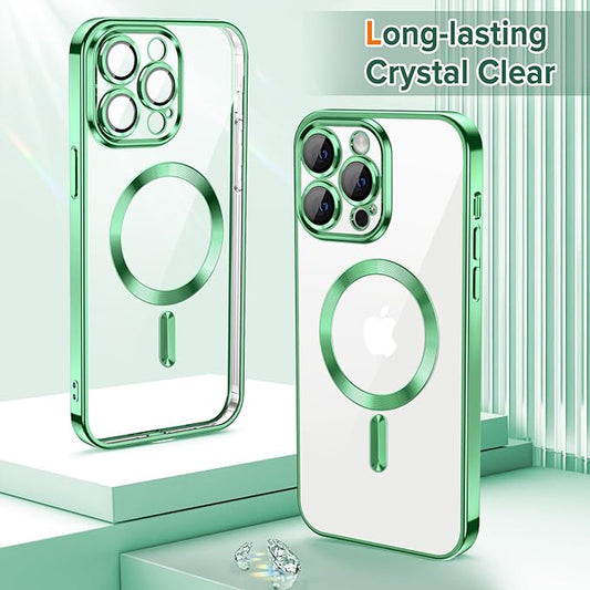 Capa MagSafe para Apple iPhone 12 Pro, Techsuit, Luxury Crystal, Verde Claro