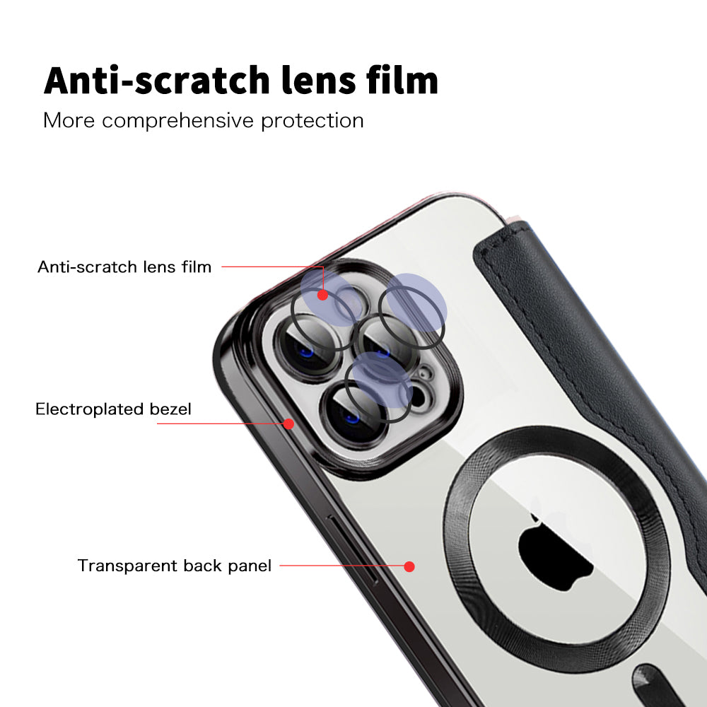 Capa MagSafe para Apple iPhone 12 Pro, Techsuit, SmartMag Book, Preta