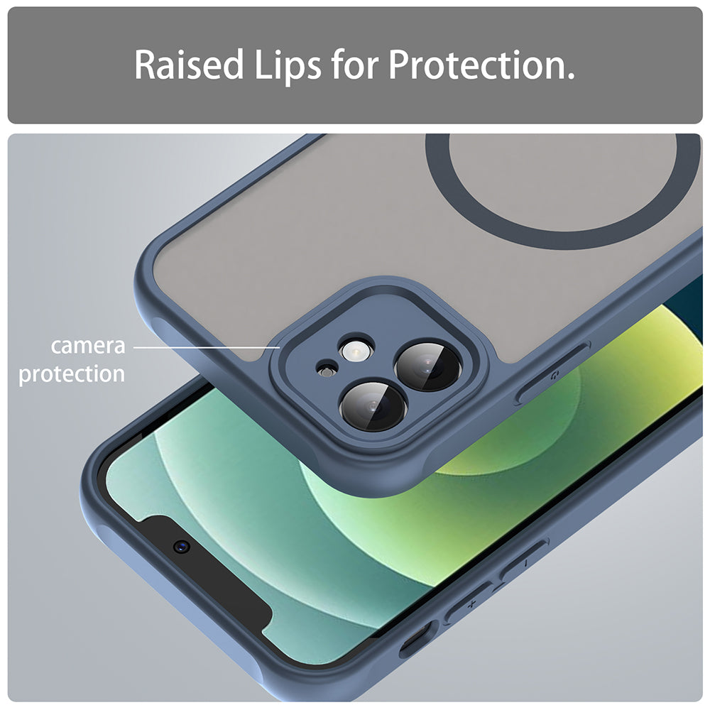 Capa MagSafe para Apple iPhone 12, Techsuit, HaloFrost II, Azul Marinho