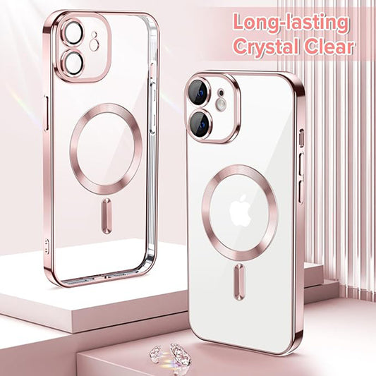 Capa MagSafe para Apple iPhone 12, Techsuit, Luxury Crystal, Rosa