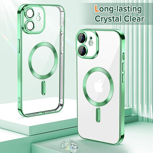 Capa MagSafe para Apple iPhone 12, Techsuit, Luxury Crystal, Verde Claro