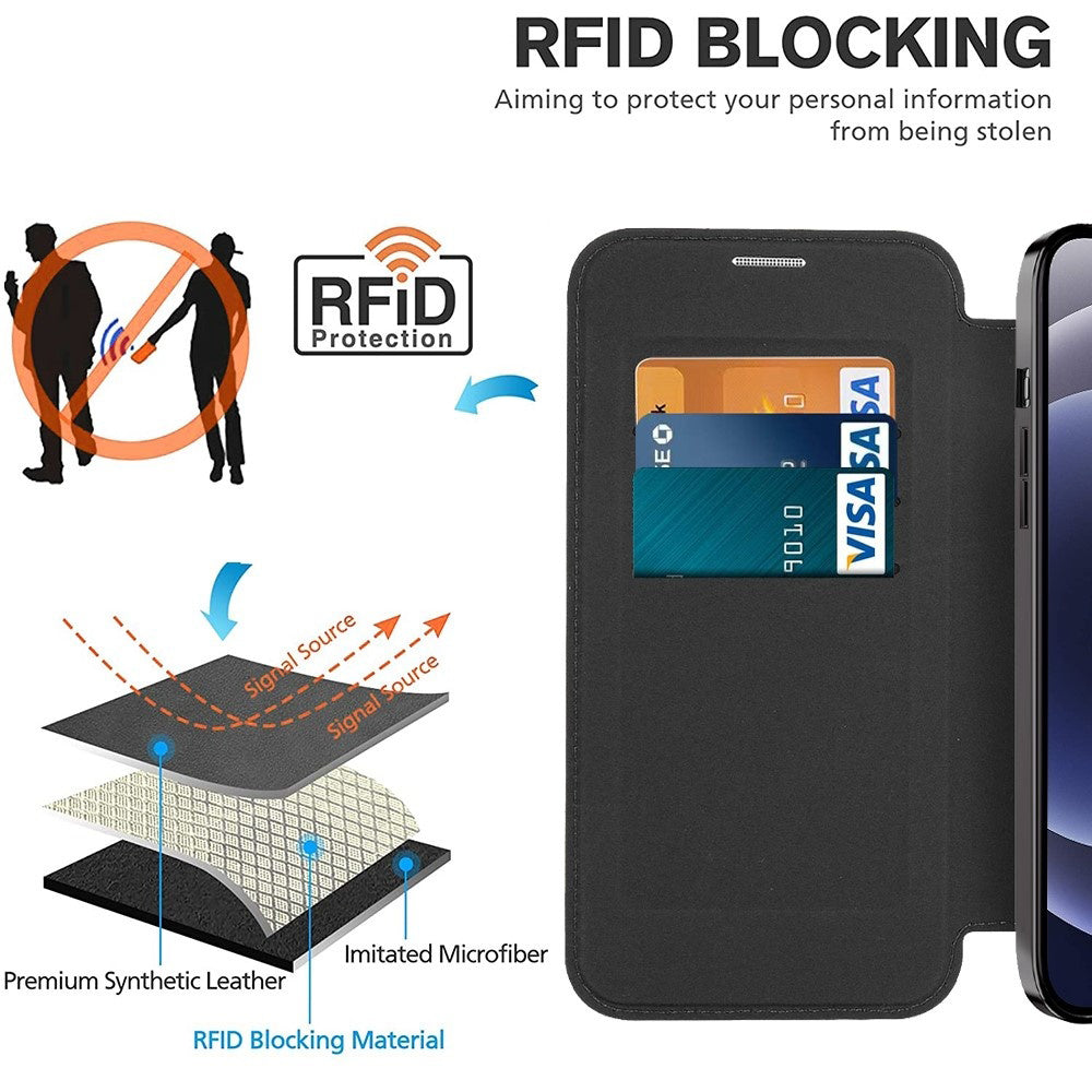 Capa MagSafe para Apple iPhone 12, Techsuit, SmartMag Book, Castanha