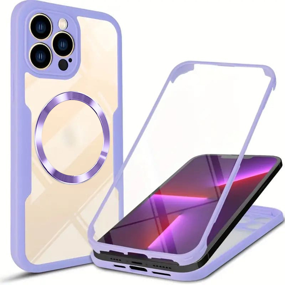 Capa MagSafe para Apple iPhone 13 Pro Max, Techsuit, ColorVerse 360, Roxo