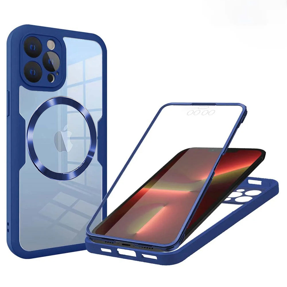 Capa MagSafe para Apple iPhone 13 Pro, Techsuit, ColorVerse 360, Azul